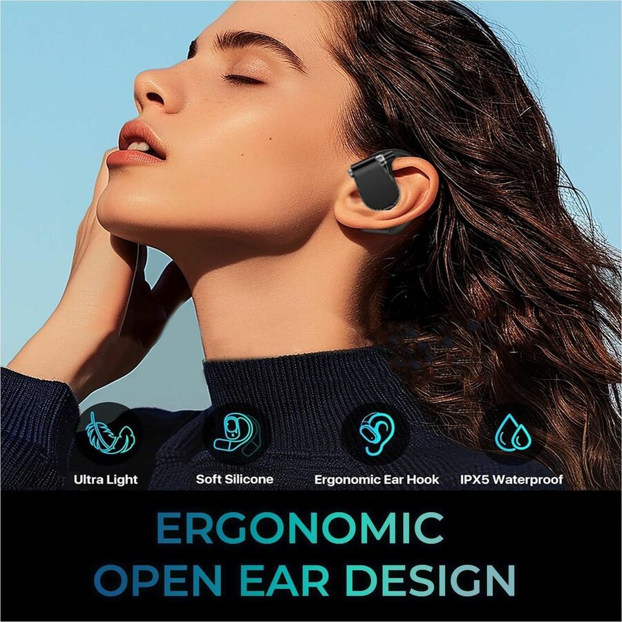 Adesso Xtream T4 Open-Ear Bluetooth Earbuds with Charging Case Adesso Xtream T4 Open-Ear Bluetooth Earbuds with Charging Case